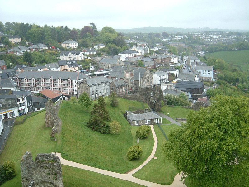 The view from Launceston Castle