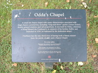 The sign outside Odda's Chapel
