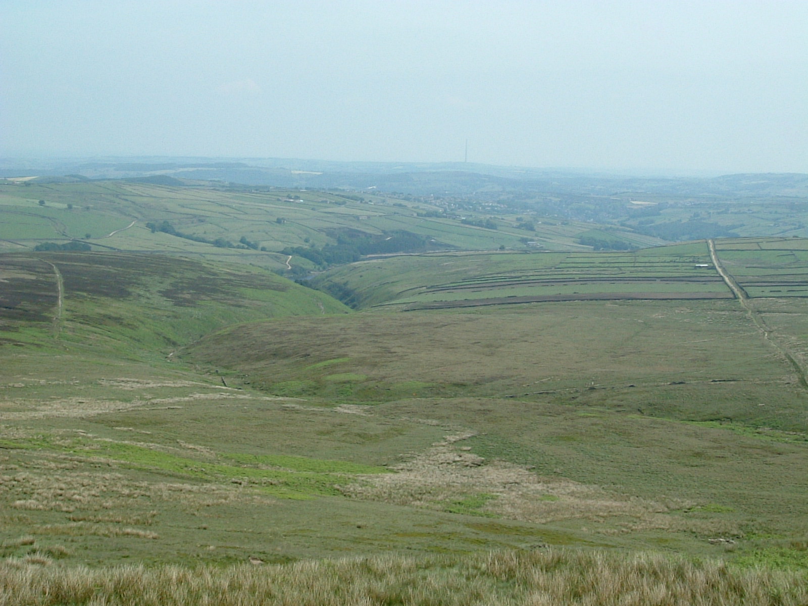 A distant Holmfirth from Black Hill