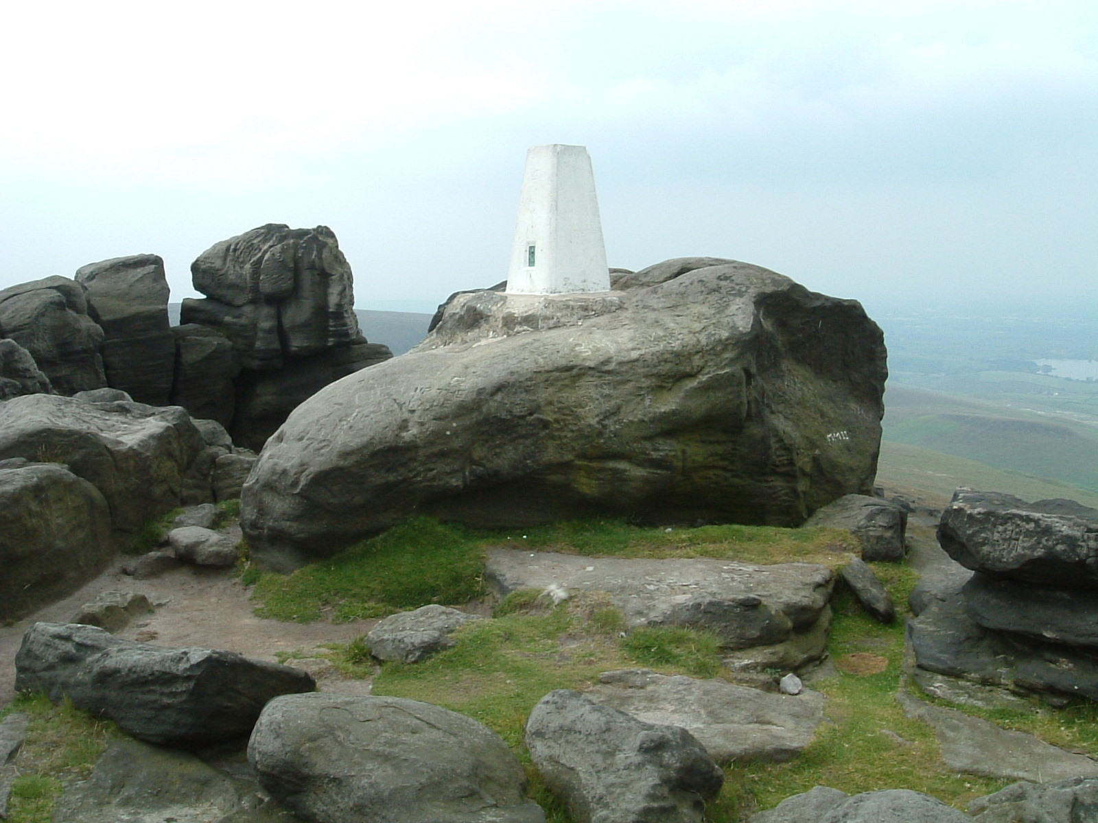 The trig point on Blackstone Edge Moor