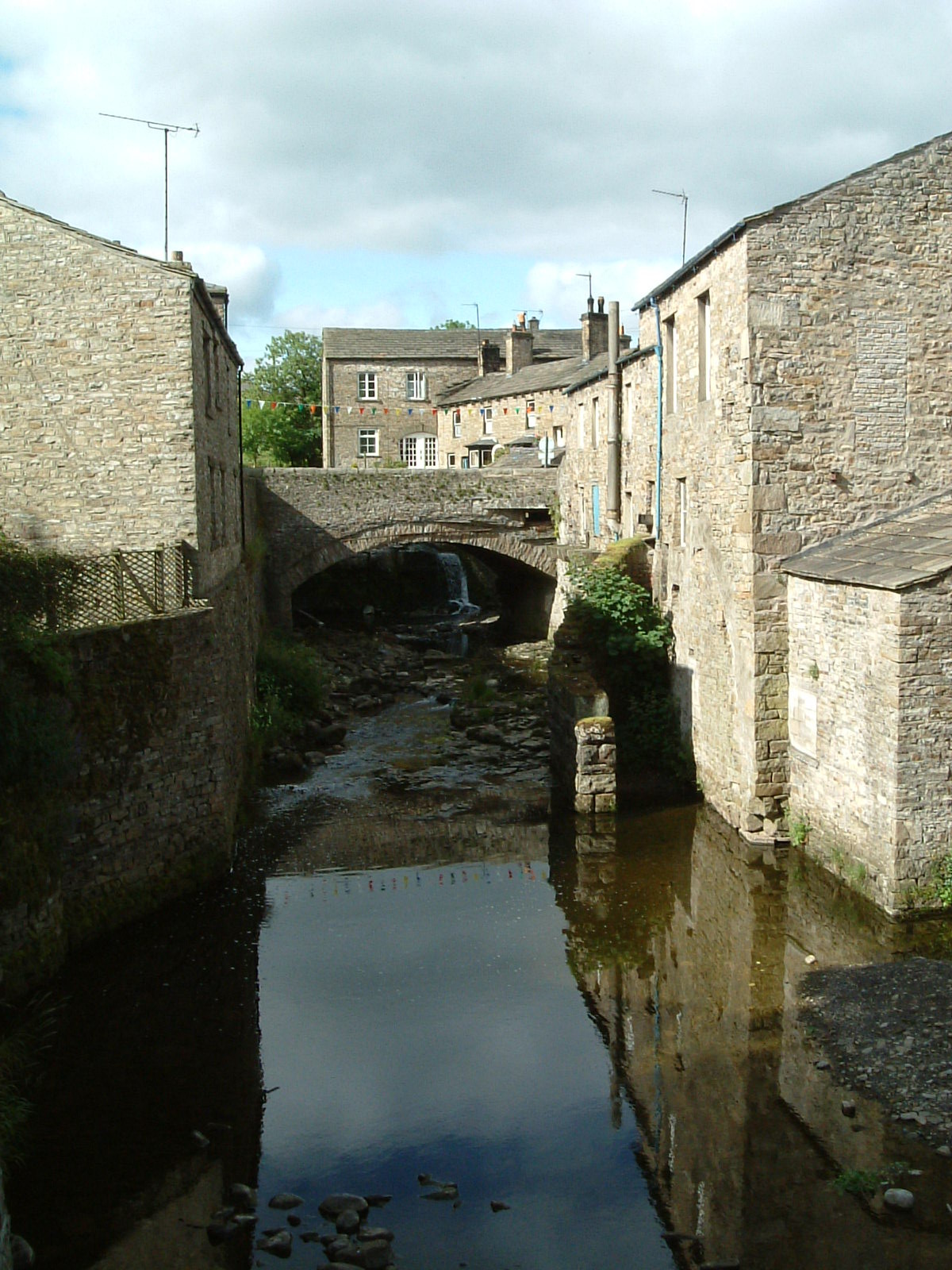 The river that runs through the centre of Hawes