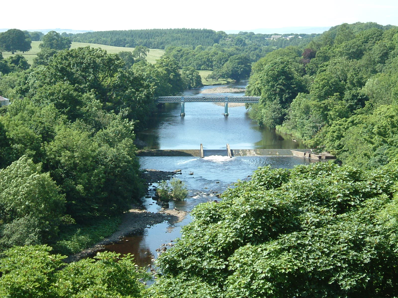 The River Tees from the Round Tower at Barnard Castle