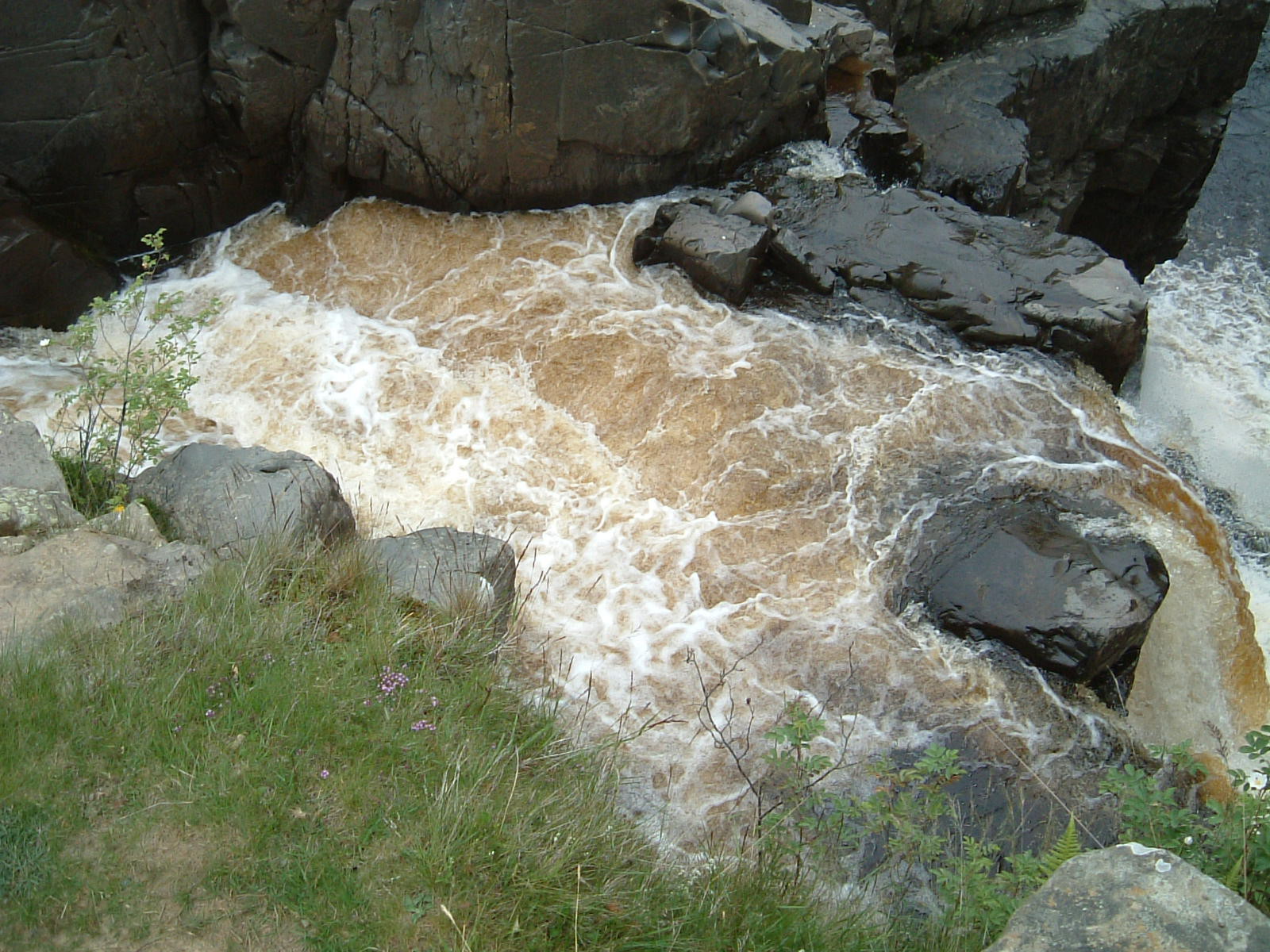 The boiling brown waters of High Force