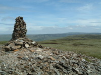 The cairn on top of Fountains Fell