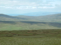 The view from Great Shunner Fell, with Cross Fell in the far distance