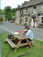 Matt and his pint in the George and Dragon, Garrigill