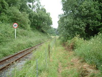 The South Tyne trail leaving Alston