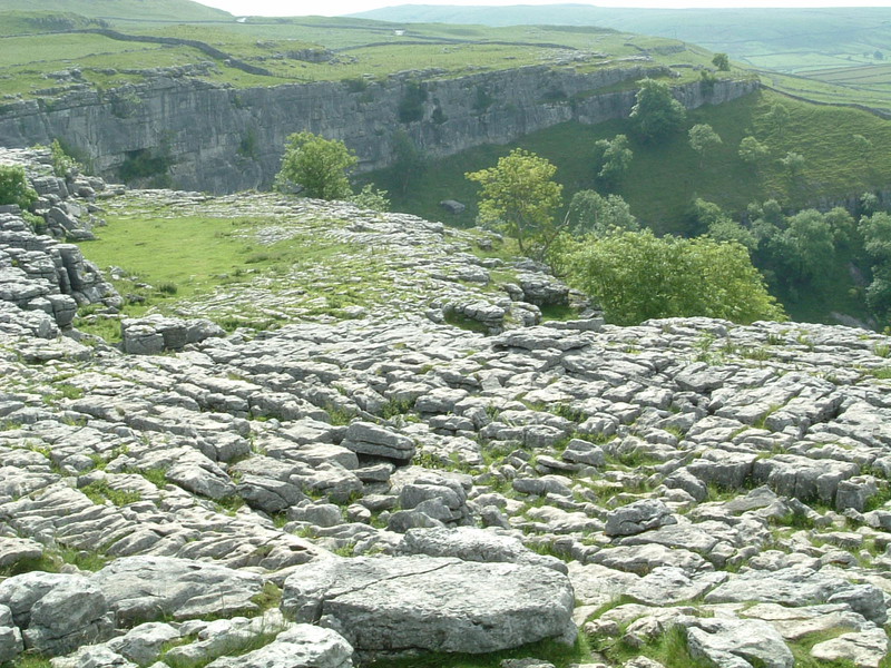 The limestone pavement at Malham Cove