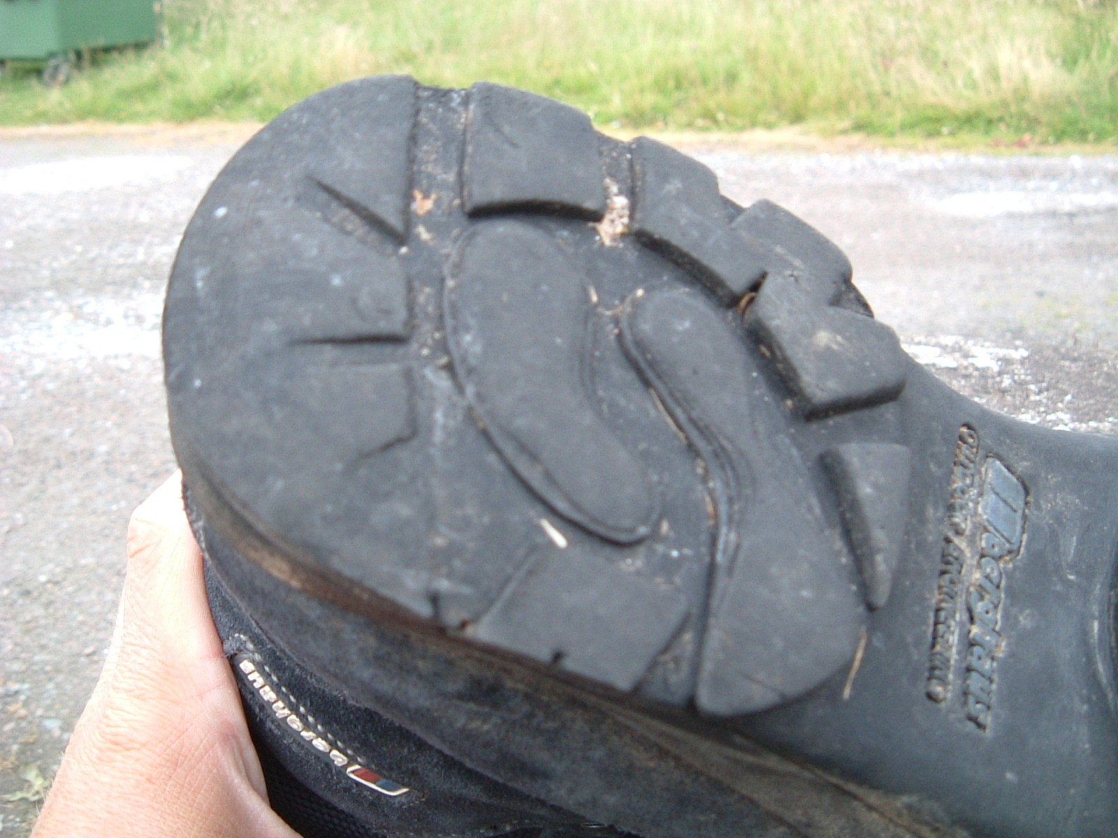 The rear sole of my left boot