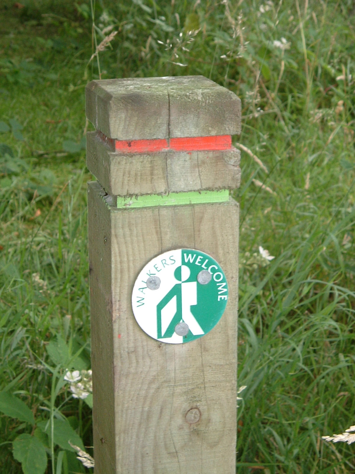 A sign saying 'Walkers Welcome'