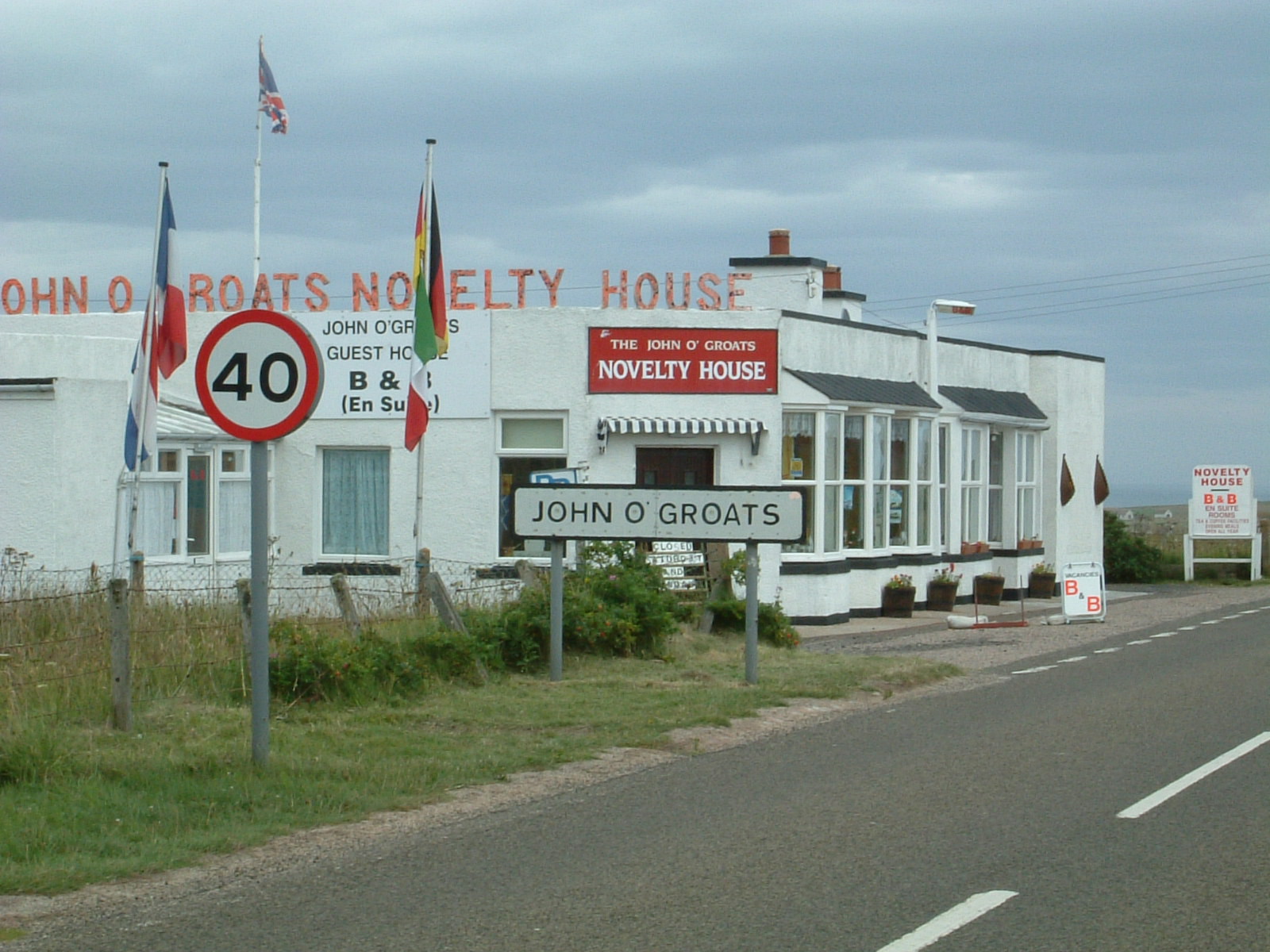 A sign saying 'John o'Groats'