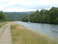 The Caledonian Canal just north of Oich Bridge