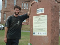 Mark at the end of the Great Glen Way