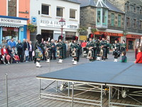 A pipe band in Wick