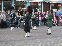 A pipe band in Wick