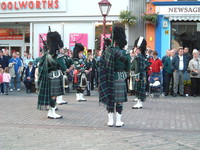 A pipe band in Wick