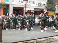 A pipe band in Wick