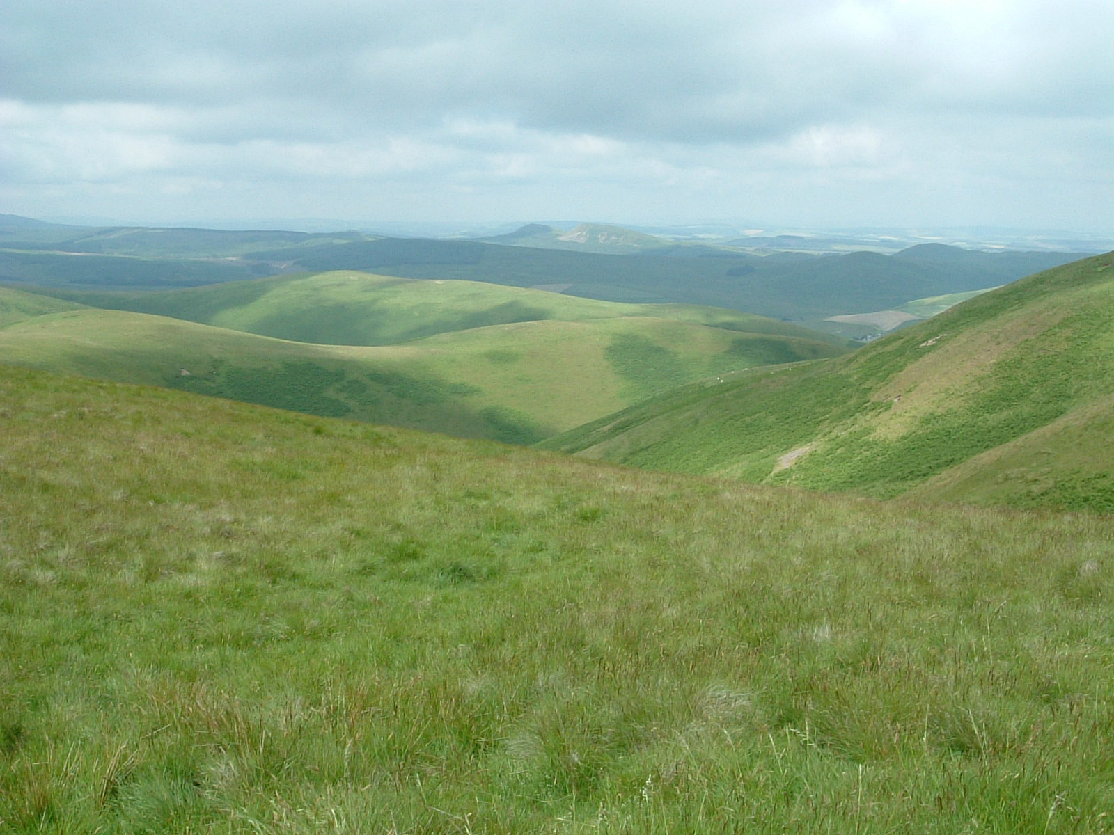 Looking into the lovely Scottish Borders from the Pennine Way
