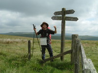 Mark leaving the Pennine Way at Dere Street