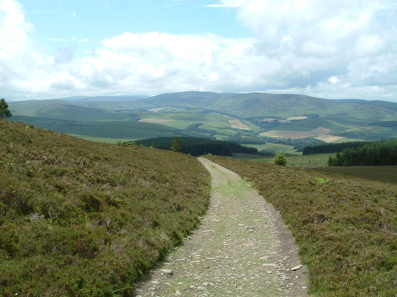 Descending from Elibank and Traquair Forest towards Traquair