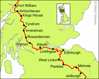 Map of southern Scotland