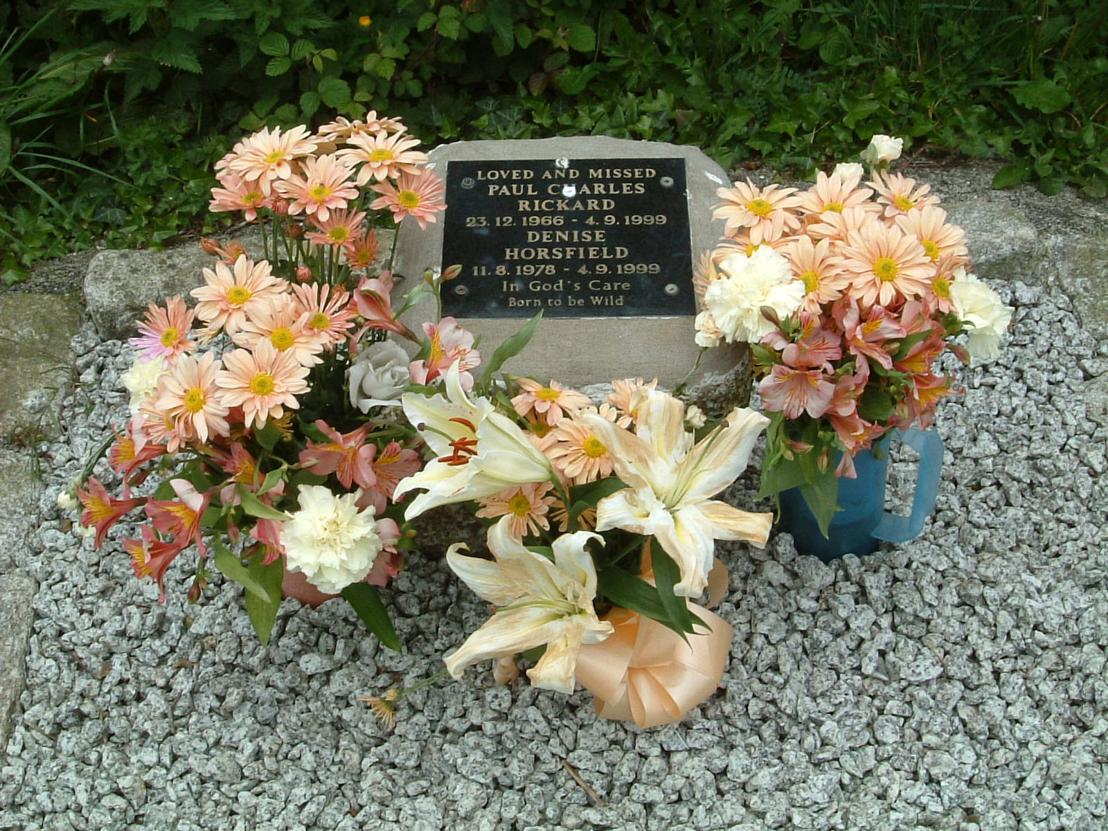 An accident memorial in Narrow Lane