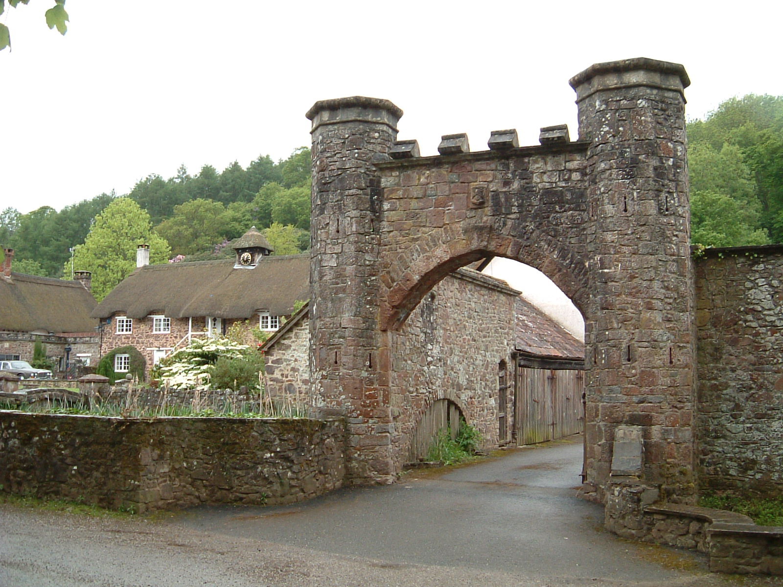 The entrance gate to Bickleigh Castle