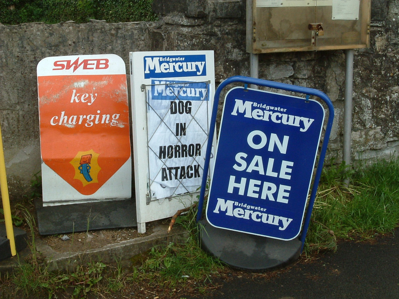 A sign saying 'Dog in Horror Attack'