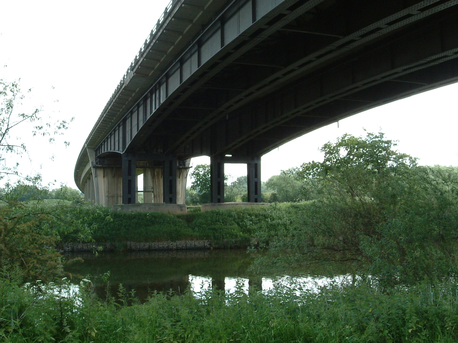 The point where the M50 crosses the River Severn