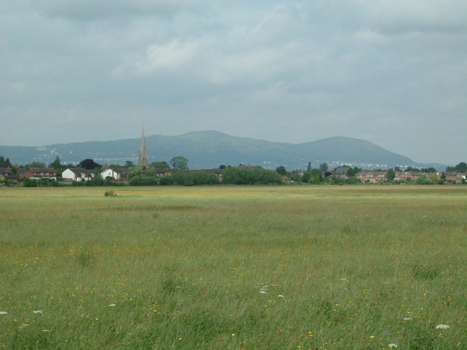 Upton-upon-Severn with the Malvern Hills in the background