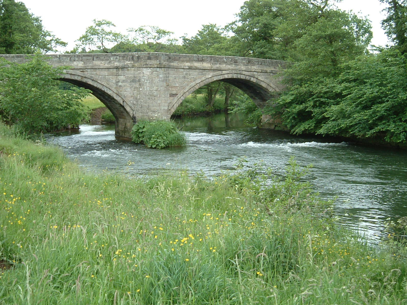 A bridge over the River Dove at Ellastone