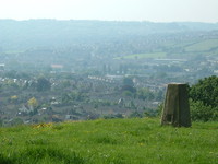The trig point on Penn Hill