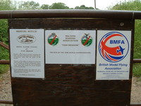 Notices about flying model aeroplanes in Upton-upon-Severn