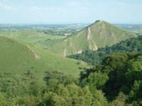 The view south along Dovedale from the back garden of Air Cottage