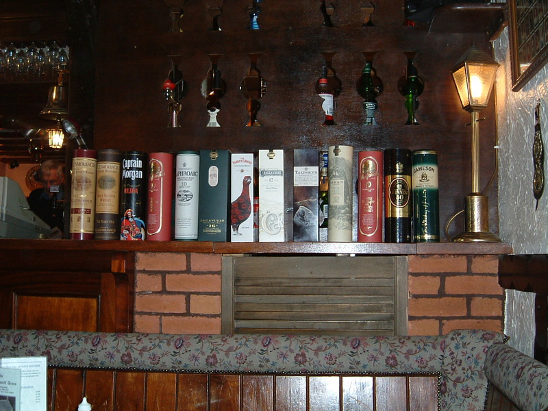 A healthy range of whisky in the Watts Russell Arms in Hopedale