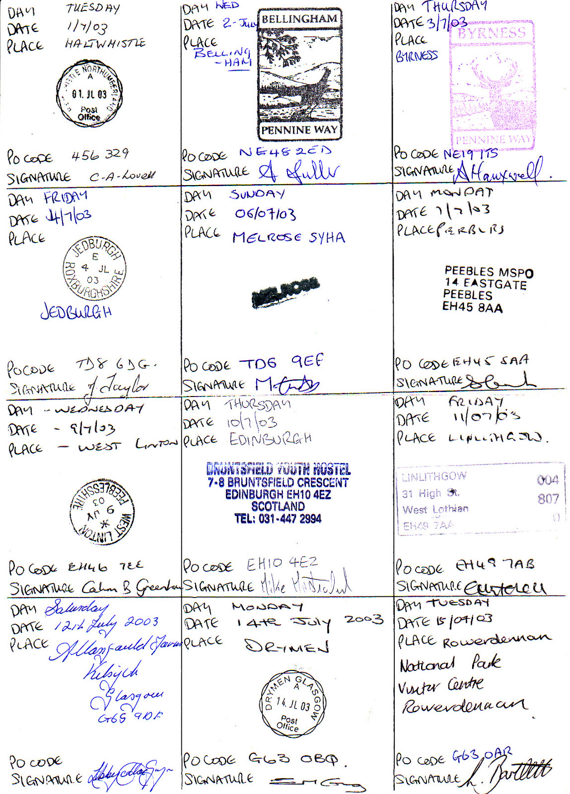 Mark's verification sheet (page 5)