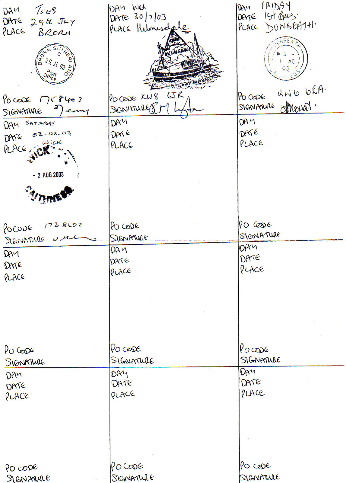 Mark's verification sheet (page 7)